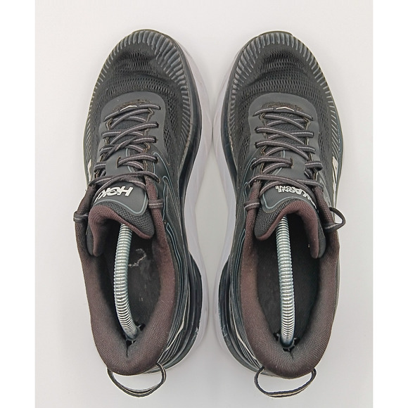 Hoka One One Bondi 7 Sneakers Men 11.5 Black Athletic Running Shoes Logo 1110518 - Picture 3 of 14